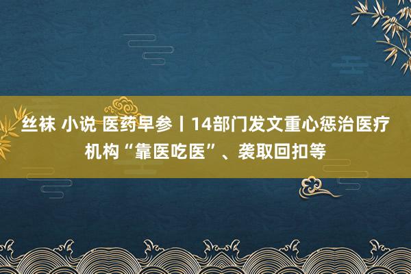 丝袜 小说 医药早参丨14部门发文重心惩治医疗机构“靠医吃医”、袭取回扣等