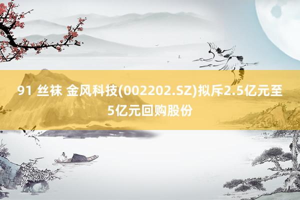 91 丝袜 金风科技(002202.SZ)拟斥2.5亿元至5亿元回购股份