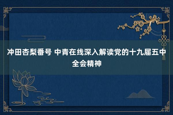 冲田杏梨番号 中青在线深入解读党的十九届五中全会精神